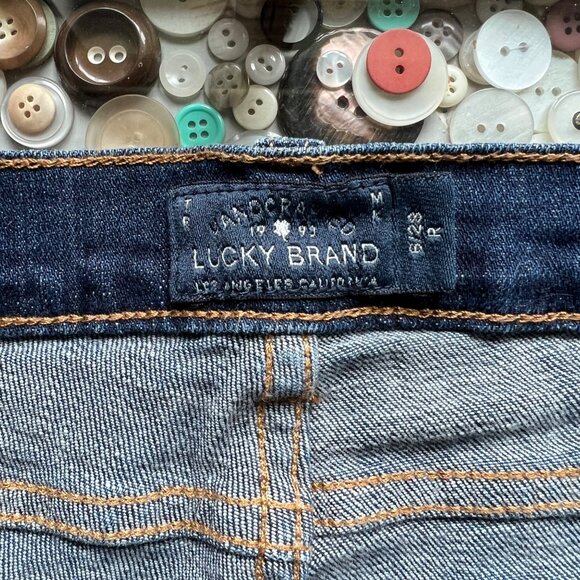 Lucky Brand Bootcut Jeans Size 6 28 Regular Low Rise Medium Wash Navy Blue Denim - Picture 3 of 9
